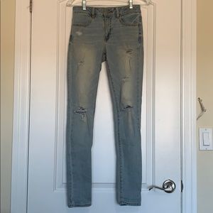 Light wash ripped jeans